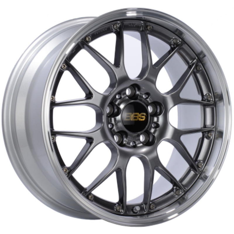 BBS RS-GT 19x8.5 5x112 ET38 Diamond Black Center Diamond Cut Lip Wheel -82mm PFS/Clip Required - RS923HDBPK