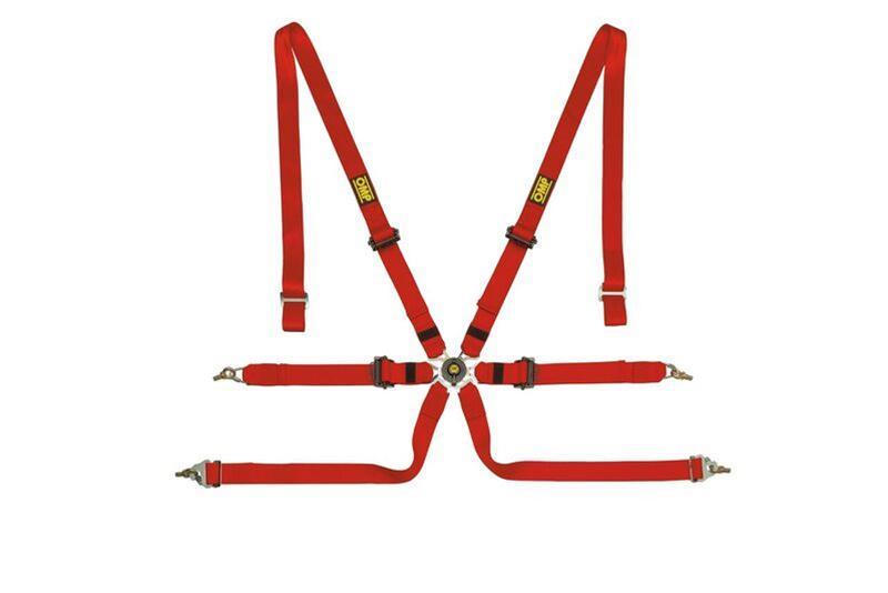 OMP Safety Harness One 2In Pull Down - Red (Fia 8853-2016) - DA0-0202-A01-061