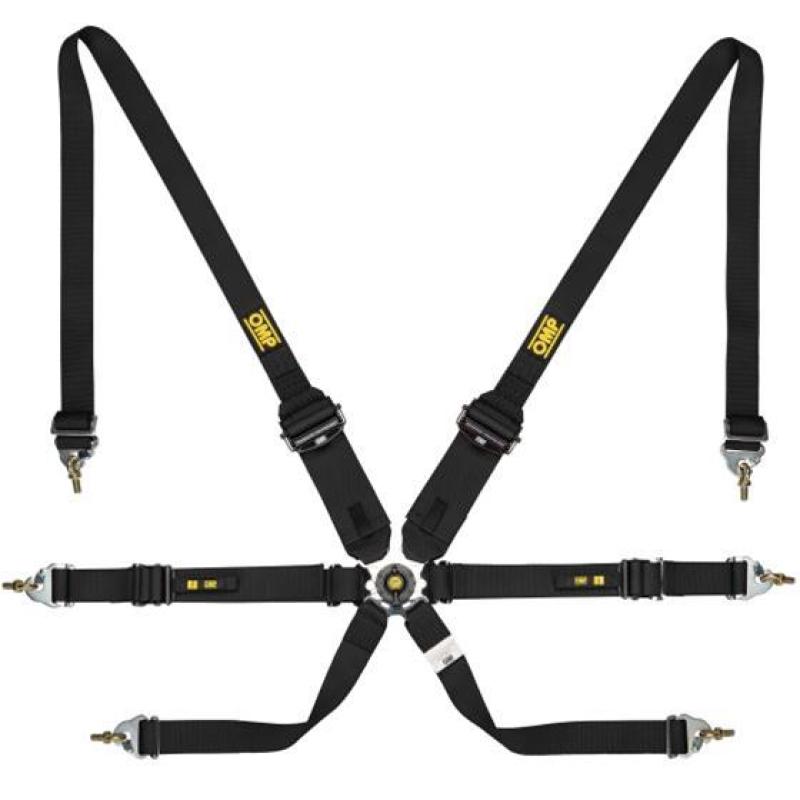 OMP Safety Harness One 2In Convertible Black Pull Up Conv Pull Down - (Fia 8853-2016) - DA0-0205-A01-071