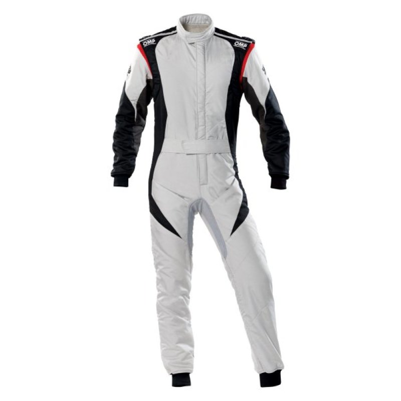 OMP First Evo Overall Silver/Black - Size 42 (Fia 8856-2018) - IA0-1854-B01-089-42