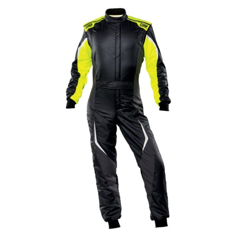 OMP Tecnica Evo Overall My21 Black/Yellow - Size 44 (Fia 8856-2018) - IA0-1859-B01-178-44