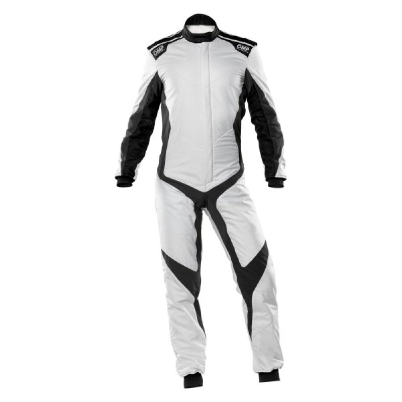 OMP One Evo X Overall Silver/Black - Size 48 (Fia 8856-2018) - IA0-1861-A01-083-48