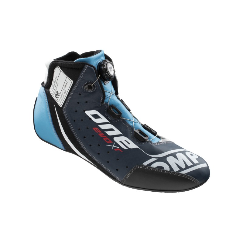 OMP One Evo X R Shoes Blue/Silver/Cyan - Size 43 (Fia 8856-2018) - IC0-0805-B01-246-43