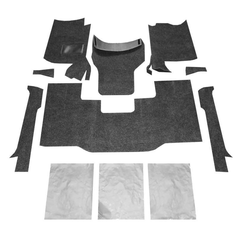 BedRug 76-95 Jeep CJ-7/YJ Front Kit 8pc Floor Kit (Incl Heat Shields) - BRCYJ76F