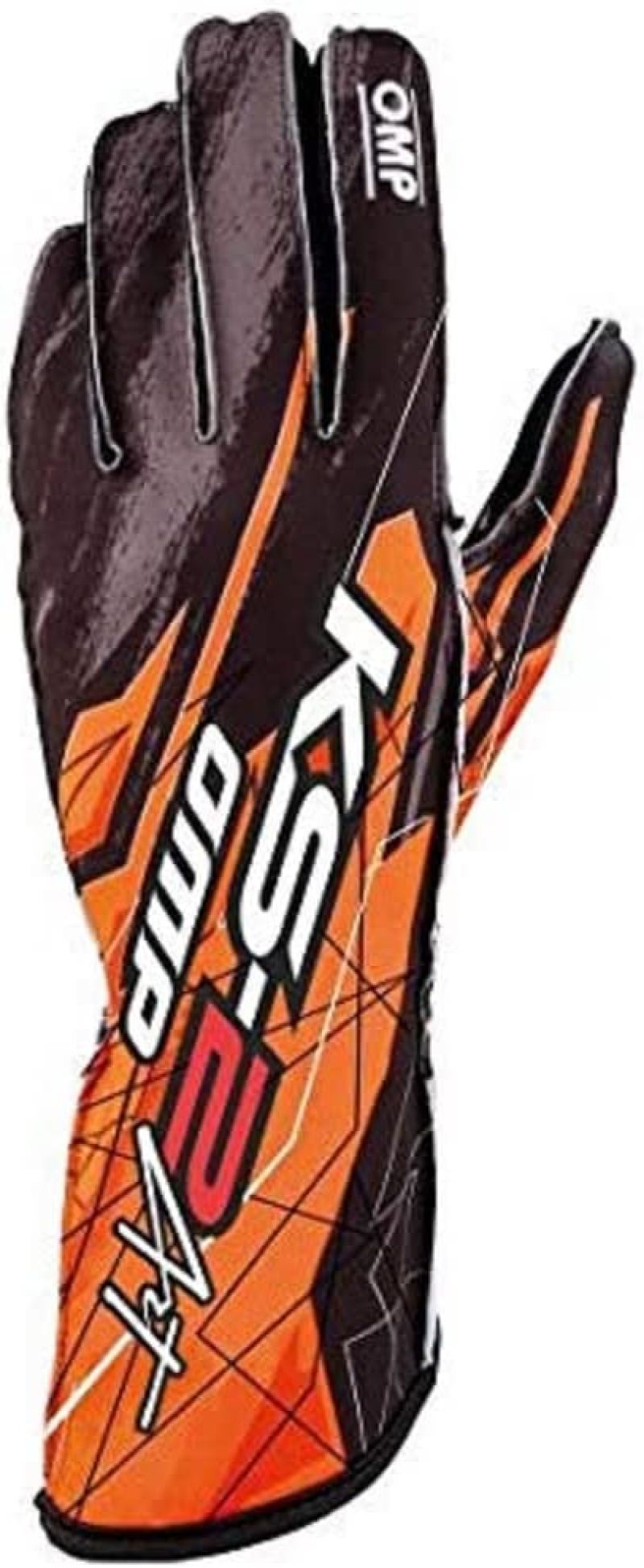 OMP KS-2 Art Gloves Black/Orange - Size L - KB0-2748-A01-179-L