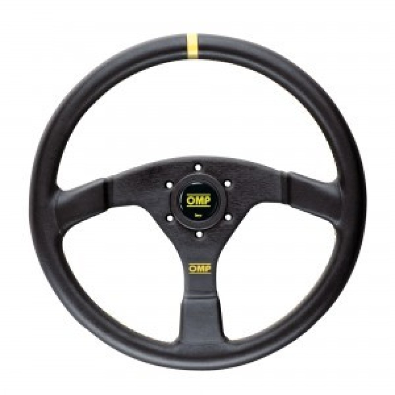 OMP Velocita Flat Steering Wheel 350mm - - Large Leather (Black) - OD0-1957-071