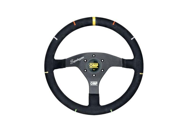 OMP Recce Series Steering Wheel 350 mm - Black/White - OD0-2046-071