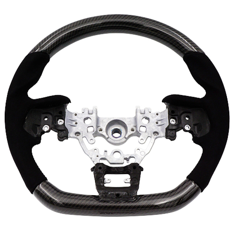 BLOX Racing 22+ Subaru Carbon/Alcantara Steering Wheel Black Stitching - BXSW-50020-B