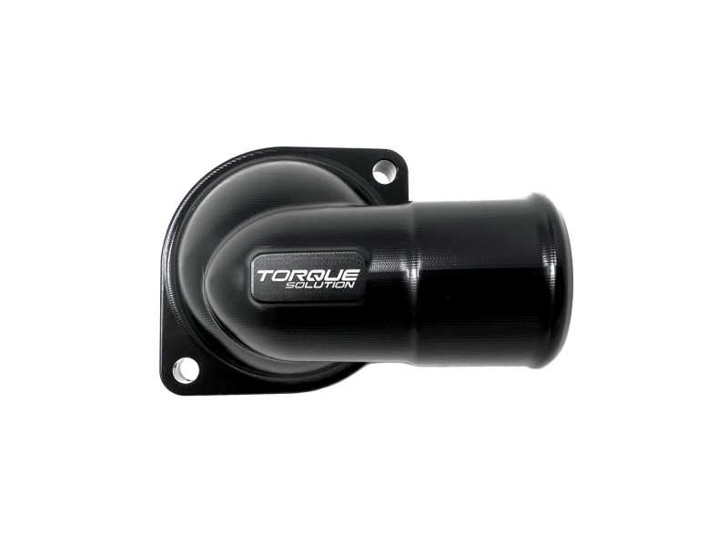 Torque Solution 02-14 Subaru WRX / 04-21 Subaru STI Billet Thermostat Housing - Black Anodized - TS-SU-755