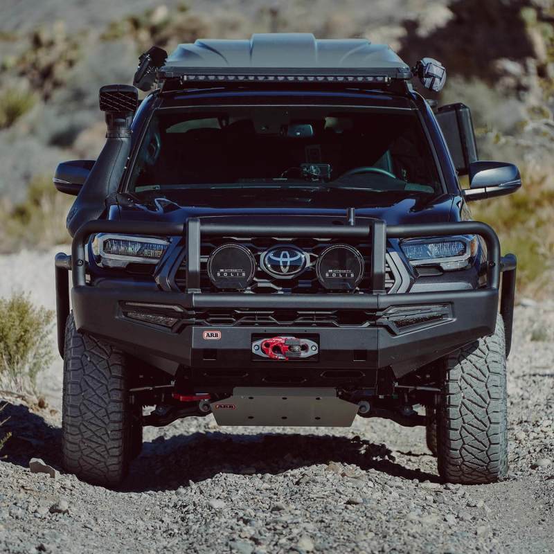 ARB 16-23 Toyota Tacoma Summit MKII Bumper Kit w/ LED Fog Lights & Winch Install Kit - Black - 3423200K