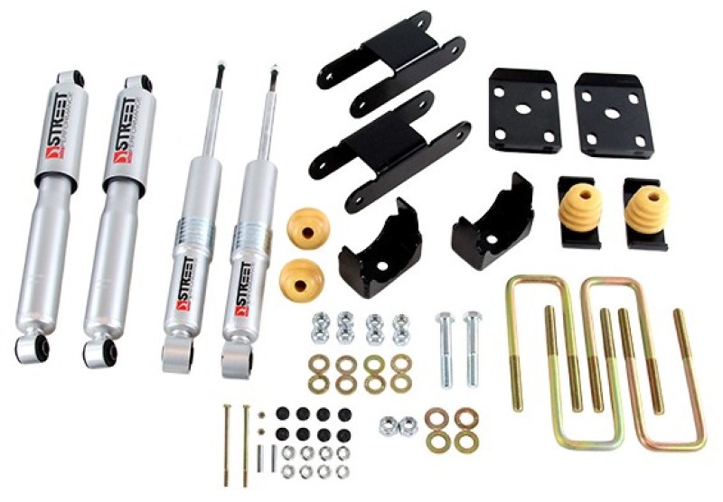 Belltech LOWERING KIT 18-20 Chevy Colorado/Canyon All Cab/SB -0-3in F / -4in R w/ Street Perf Shocks - 1100SP