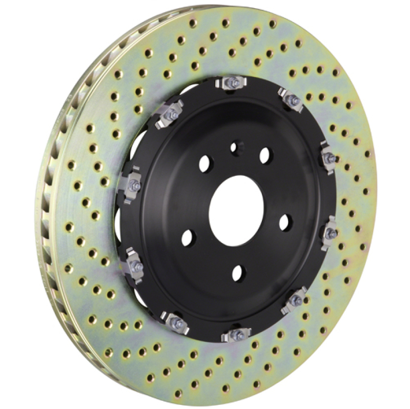 Brembo 08-16 R8 4.2/5.2 Excl CC Brake Front 2-Piece Discs 365x34 2pc Rotor Drilled - 101.9007A