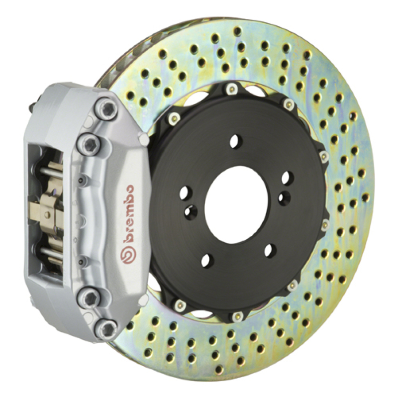 Brembo 02-04 Focus SVT/05-06 Focus Front GT BBK 4 Piston Cast 2pc 328x28 2pc Rotor Drilled -Silver - 1A1.6012A3