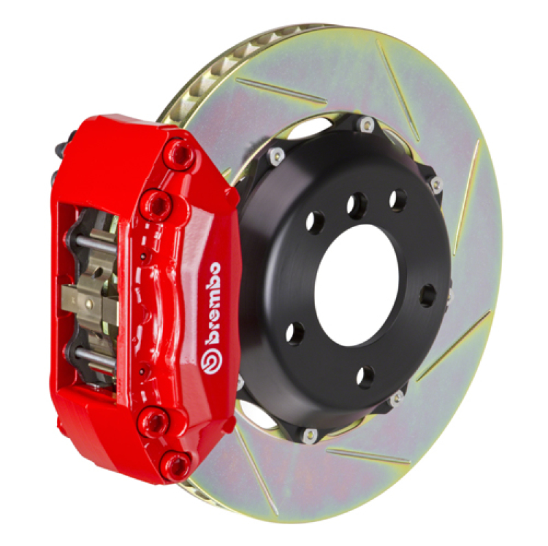 Brembo 07-13 Mini Cooper Fr GT BBK 4Pis Cast 2pc 328x28 2pc Rotor Slotted Type1-Red - 1A2.6029A2