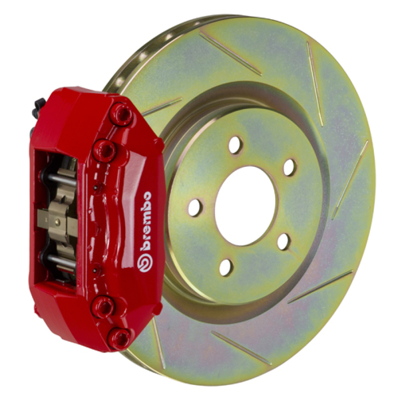 Brembo 05-10 Jetta (Mk5) Fr GT BBK 4Pis Cast 2pc 330x28 1pc Rotor Slotted Type1-Red - 1A5.6008A2