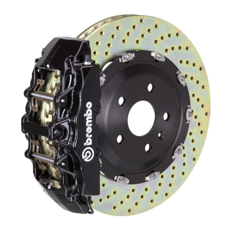 Brembo 00-06 Suburban Front GT BBK 8 Piston Cast 380x34 2pc Rotor Drilled-Black - 1G1.9001A1