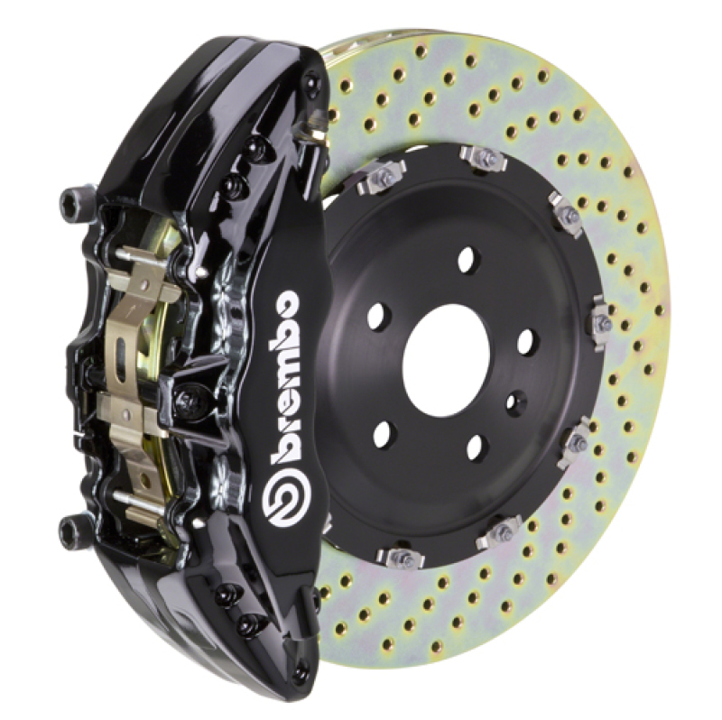 Brembo 14-18 1500 Sierra (w/ Alum Knuckles) Fr GT BBK 6Pis Cast 2pc 380x34 2pc Rtr Drill-Black - 1J1.9018A1