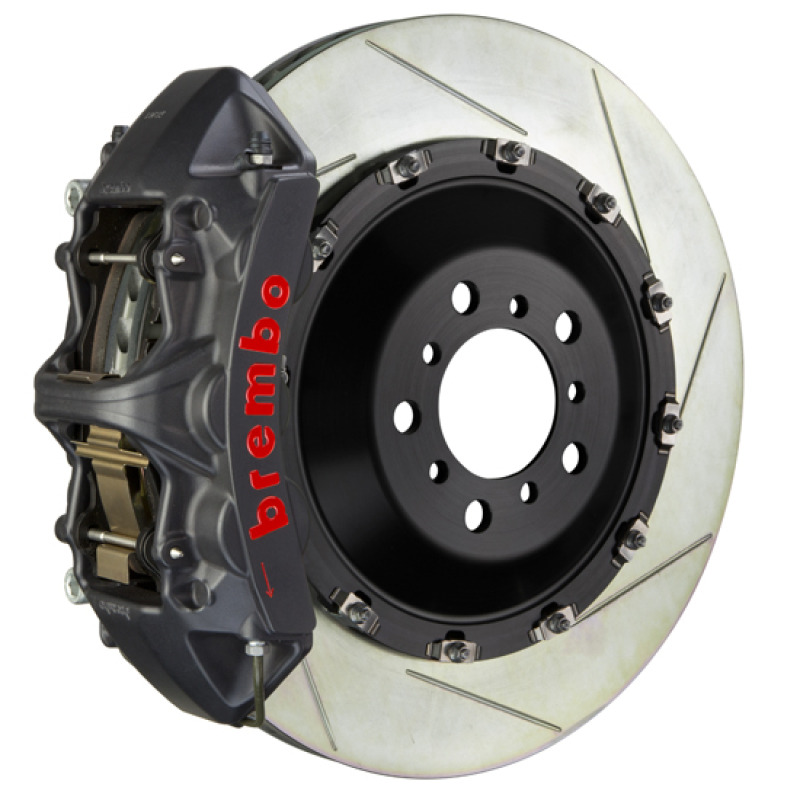 Brembo 03-13 Flying Spur Front GTS BBK 6 Piston Cast 411x34 2pc Rotor Slotted Type1 -Black HA - 1L2.9501AS