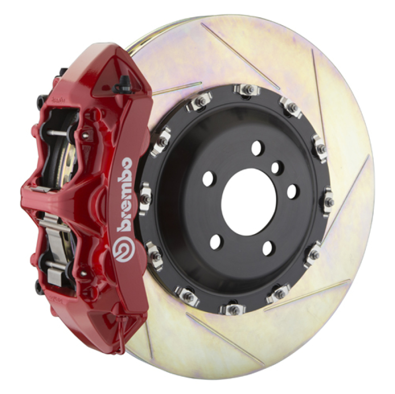 Brembo 12-14 ML550 Front GT BBK 6 Piston Cast 411x34 2pc Rotor Slotted Type1-Red - 1L2.9502A2