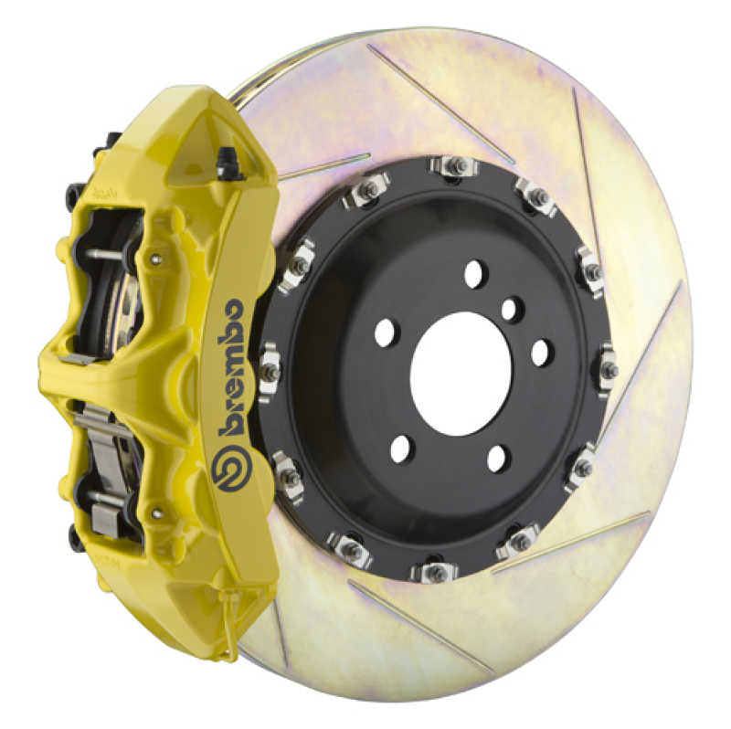 Brembo 12-14 ML550 Front GT BBK 6 Piston Cast 411x34 2pc Rotor Slotted Type1-Yellow - 1L2.9502A5