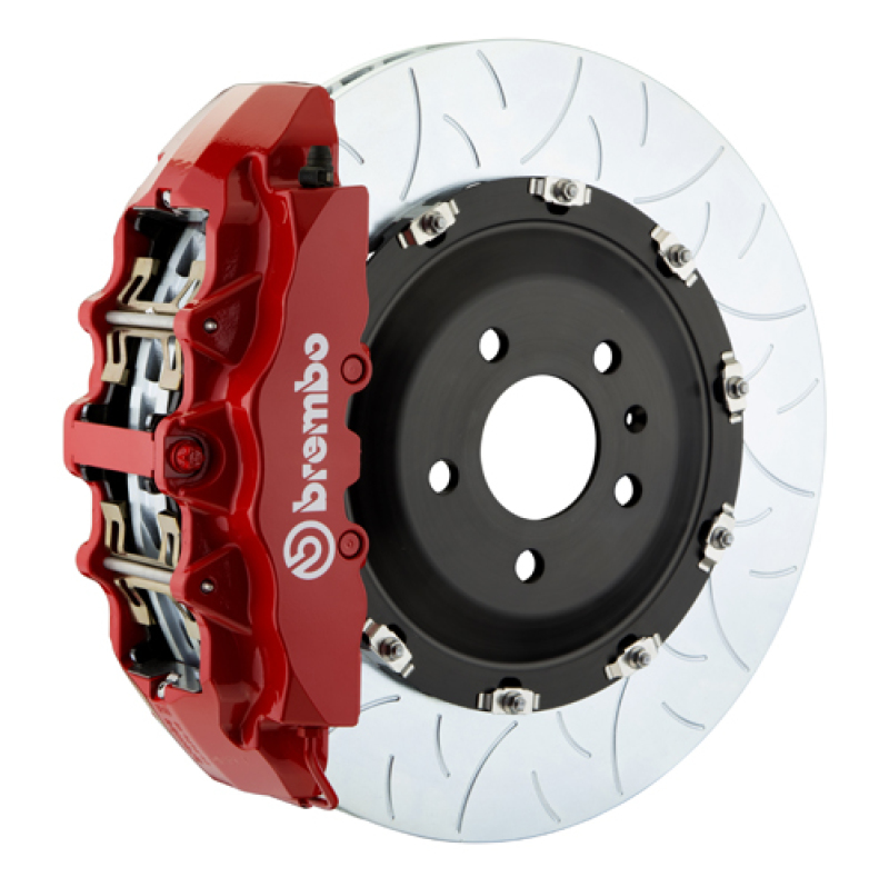 Brembo 15-19 Corvette Z06 Excl CC Brakes Fr GT BBK 6Pis Cast 380x34 2pc Rotor Slotted Type3-Red - 1L3.9006A2