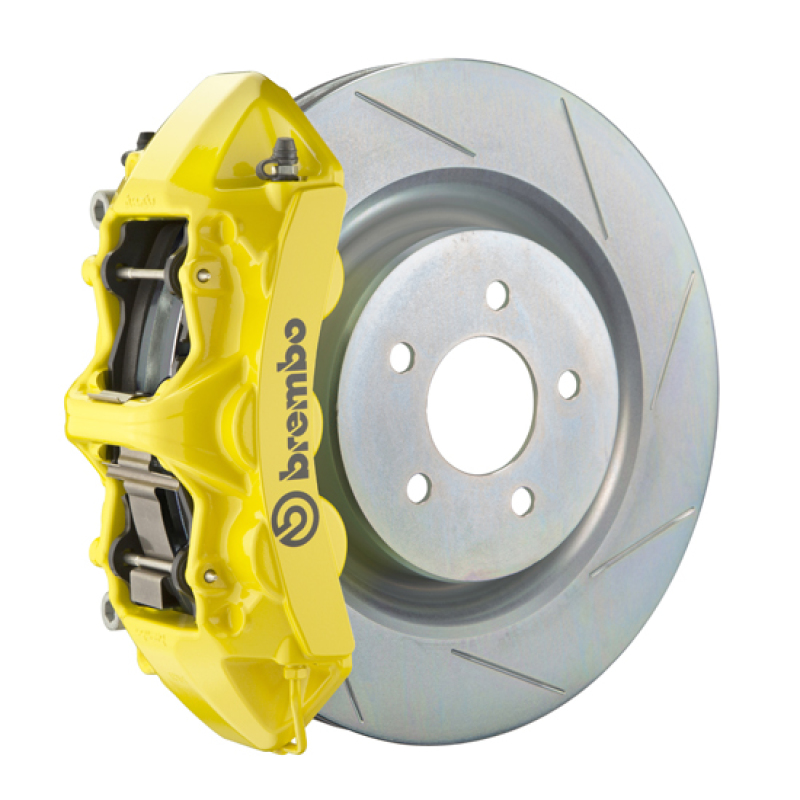Brembo 16+ Camaro LS/LT/SS Front GT BBK 6 Piston Cast 355x32 1pc Rotor Slotted Type1-Yellow - 1L5.8018A5