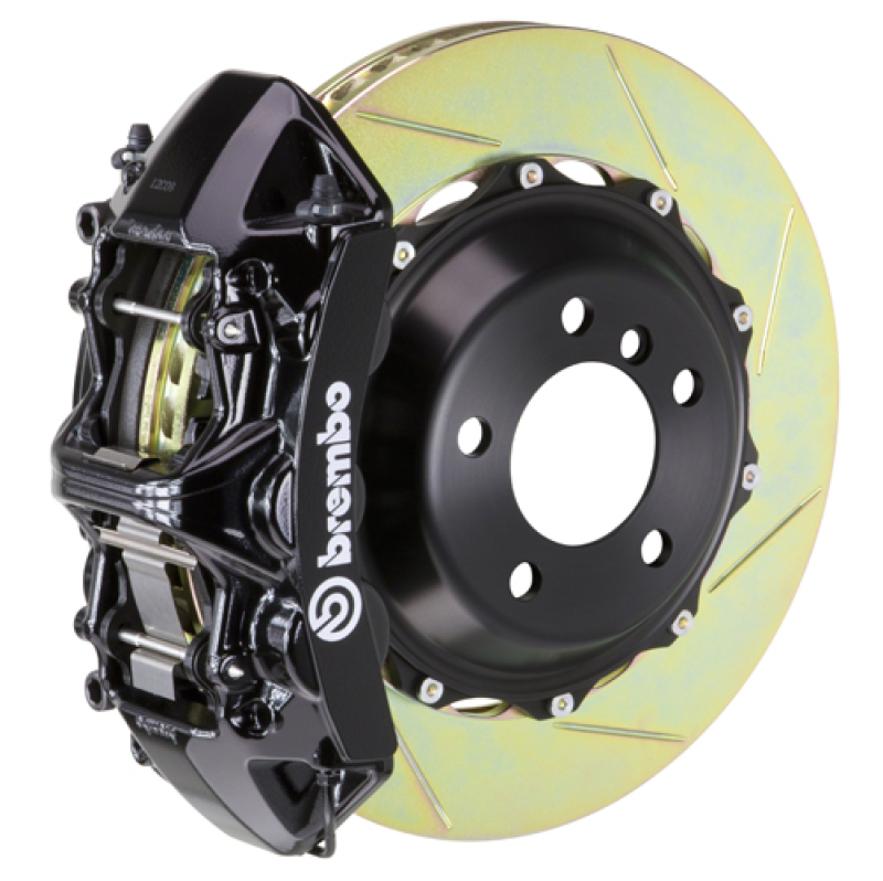 Brembo 05-08 997.1 C2 (Excl PCCB) Fr GT BBK 6Pis Cast 355x32 2pc Rotor Slotted Type1-Black - 1M2.8002A1