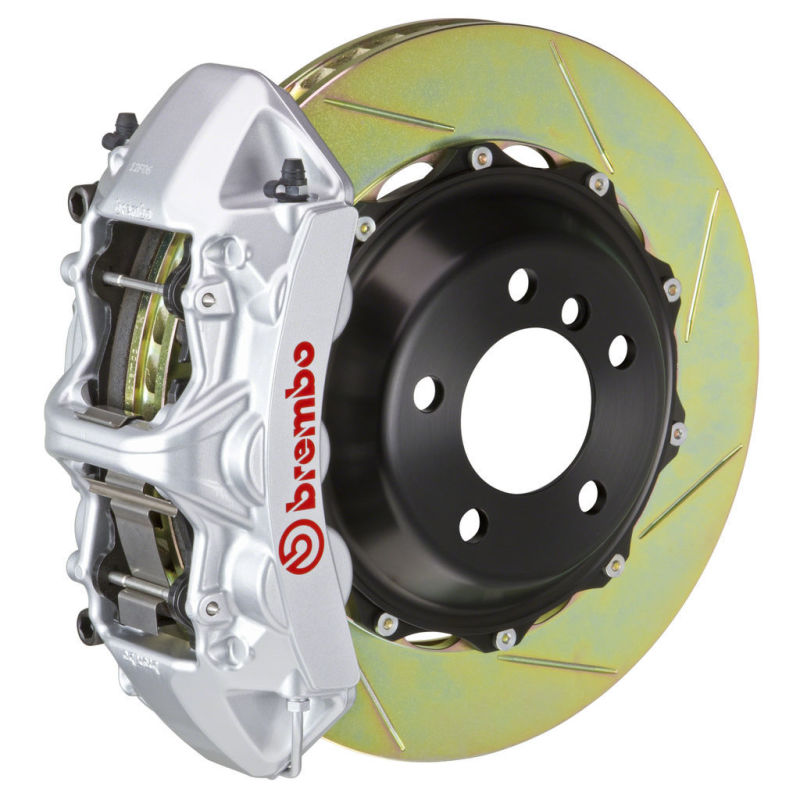 Brembo 02-05 996 GT2 Front GT BBK 6 Piston Cast 380x32 2pc Rotor Slotted Type1 -Silver - 1M2.9016A3