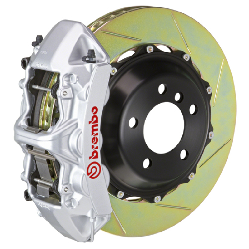 Brembo 07-08 G35/G35S Sedan Fr GT BBK 6Pis Cast 380x32 2pc Rotor Slotted Type1-Silver - 1M2.9020A3