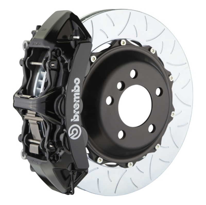 Brembo 06-08 997.1 (Excl. PCCB)/99-04 996 Fr GT BBK 6Pist Cast 380x32 2pc Rotor Slotted Type3-Black - 1M3.9005A1