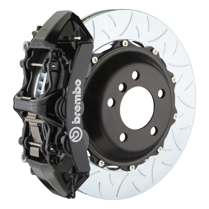 Brembo 95-98 993 C2/C4/C4S/Turbo Front GT BBK 6 Piston Cast 380x32 2pc Rotor Slotted Type3-Black - 1M3.9038A1