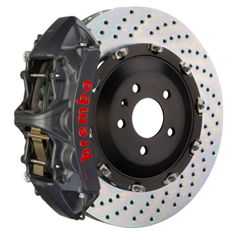 Brembo 06-12 S3 (8P) Front GTS BBK 6 Piston Cast 380x34 2pc Rotor Drilled-Black HA - 1N1.9011AS