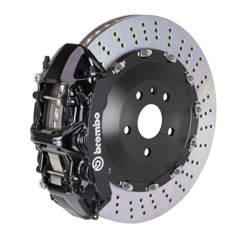 Brembo 01-04 Murcielago (L147) Front GT BBK 6 Piston Cast 405x34 2pc Rotor Drilled-Black - 1N1.9508A1