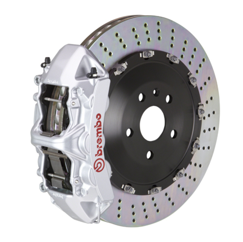 Brembo 15-18 M3 (CC Brake Equipped) Front GT BBK 6 Piston Cast 405x34 2pc Rotor Drilled-Silver - 1N1.9531A3