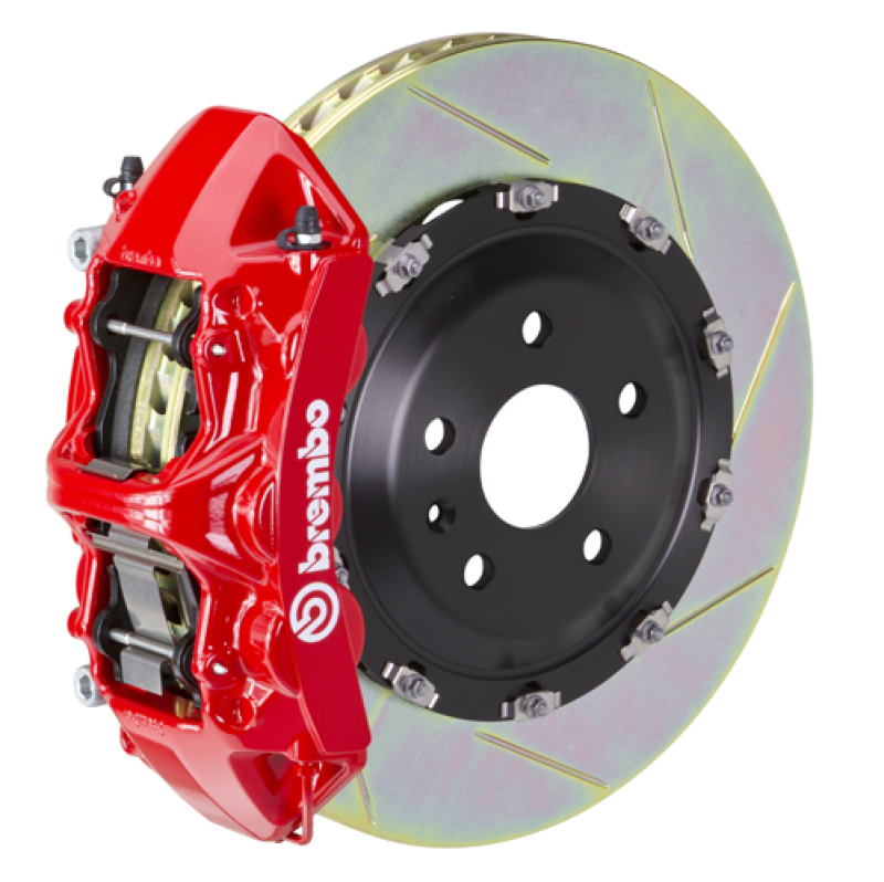 Brembo 08-09 G8 Front GT BBK 6 Piston Cast 365x34 2pc Rotor Slotted Type-1-Red - 1N2.8518A2