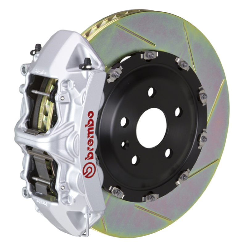 Brembo 20+ Model Y Front GT BBK 6 Piston Cast 365x34 2pc Rotor Slotted Type-1-Silver - 1N2.8520A3