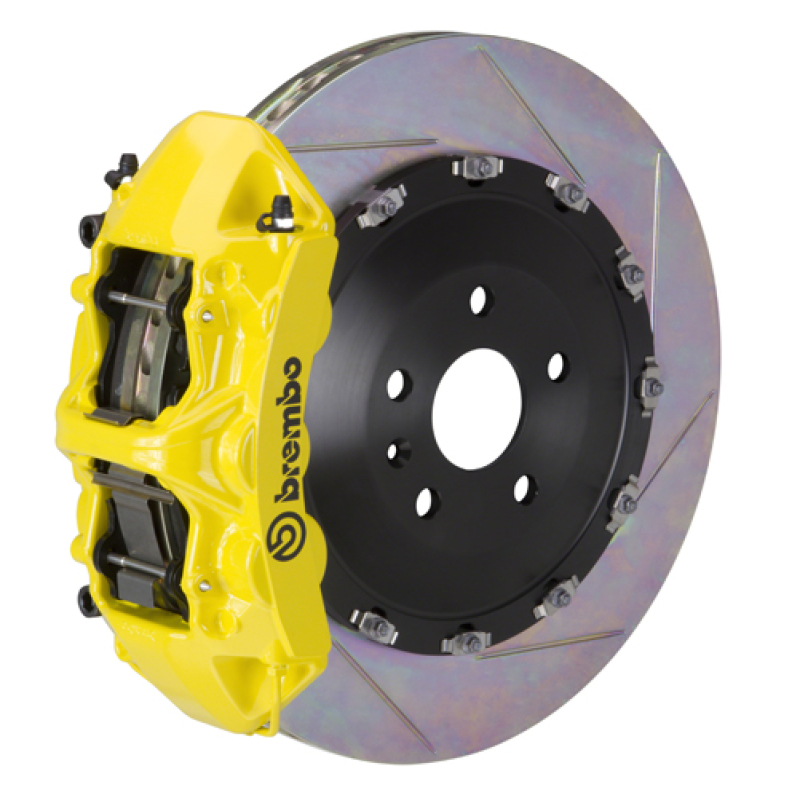 Brembo 03-09 Range Rover Front GT BBK 6 Piston Cast 405x34 2pc Rotor Slotted Type-1- Yellow - 1N2.9502A5