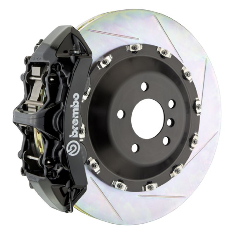 Brembo 15-23 Mustang GT (S550) Front GT BBK 6 Piston Cast 405x34 2pc Rotor Slotted Type-1-Black - 1N2.9542A1