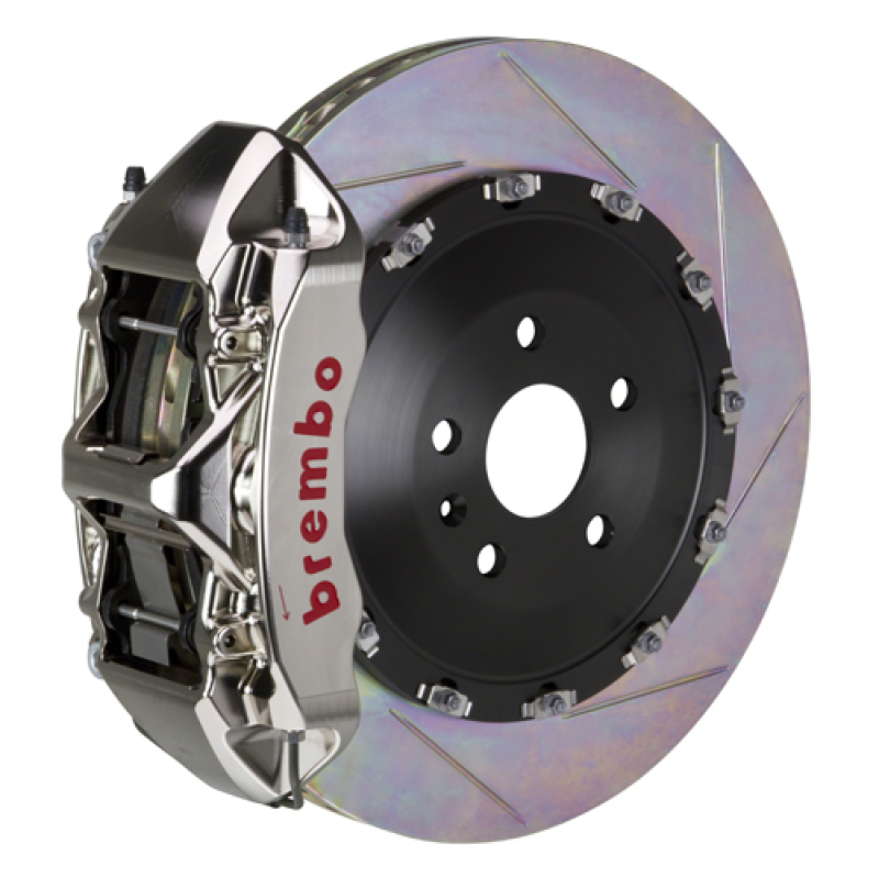 Brembo 09-11 GTR/12+ GTR Front GTR BBK 6 Piston Billet 405x34 2pc Rotor Slotted Type1 - Nickel - 1N2.9543AR