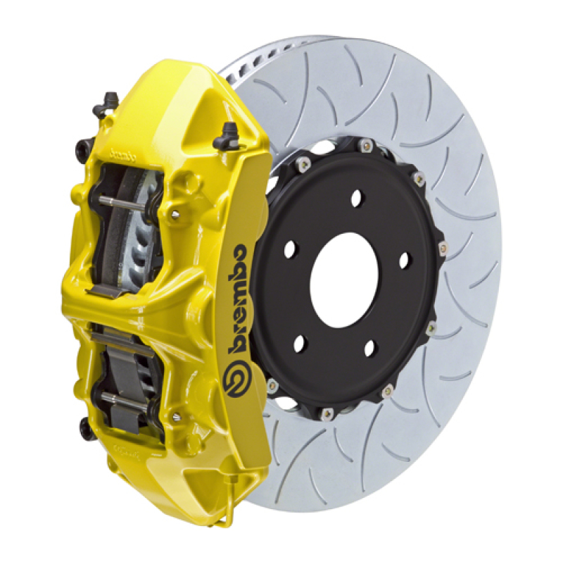 Brembo 04-21 WRX STI Front GT BBK 6 Piston Cast 350x34 2pc Rotor Slotted Type3- Yellow - 1N3.8011A5