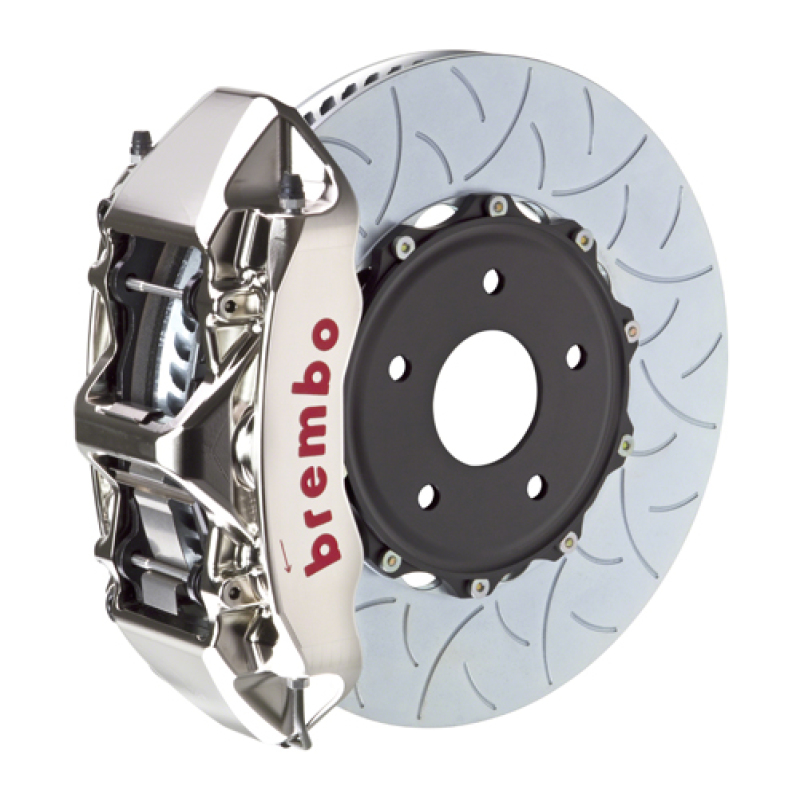 Brembo 14-19 Corvette C7/Z51 Front GTR BBK 6 Piston Billet 350x34 2pc Rotor Slotted Type3- Nickel - 1N3.8017AR