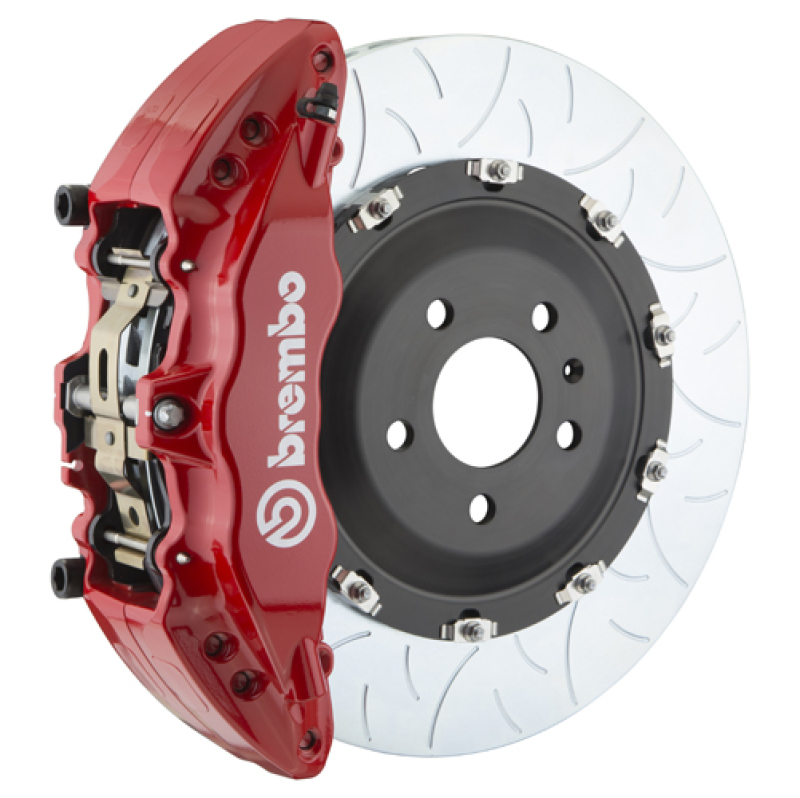 Brembo 08-10 Challenger w/V8 (Excl AWD/SRT-8) Fr GT BBK 6Pis Cast 380x34 2pc Rtr Slot Type3-Red - 1N3.9004A2