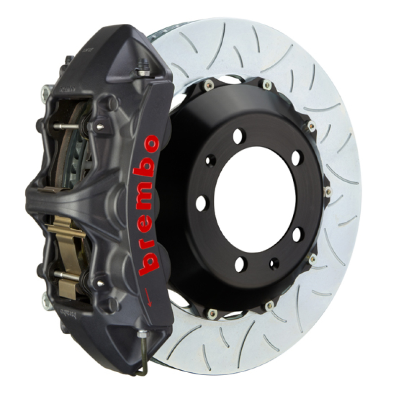 Brembo 08-14 C63 (Excl Black Series) Fr GTS BBK 6Pist Cast 380x34 2pc Rotor Slotted Type3-Black HA - 1N3.9013AS