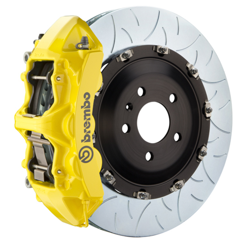 Brembo 10-15 Camaro SS Front GT BBK 6 Piston Cast 380x34 2pc Rotor Slotted Type-3- Yellow - 1N3.9017A5