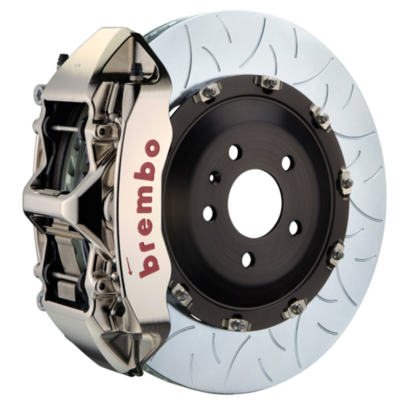 Brembo 07-15 Q7 (4L) Front GTR BBK 6 Piston Billet405x34 2pc Rotor Slotted Type-3- Nickel Plated - 1N3.9507AR