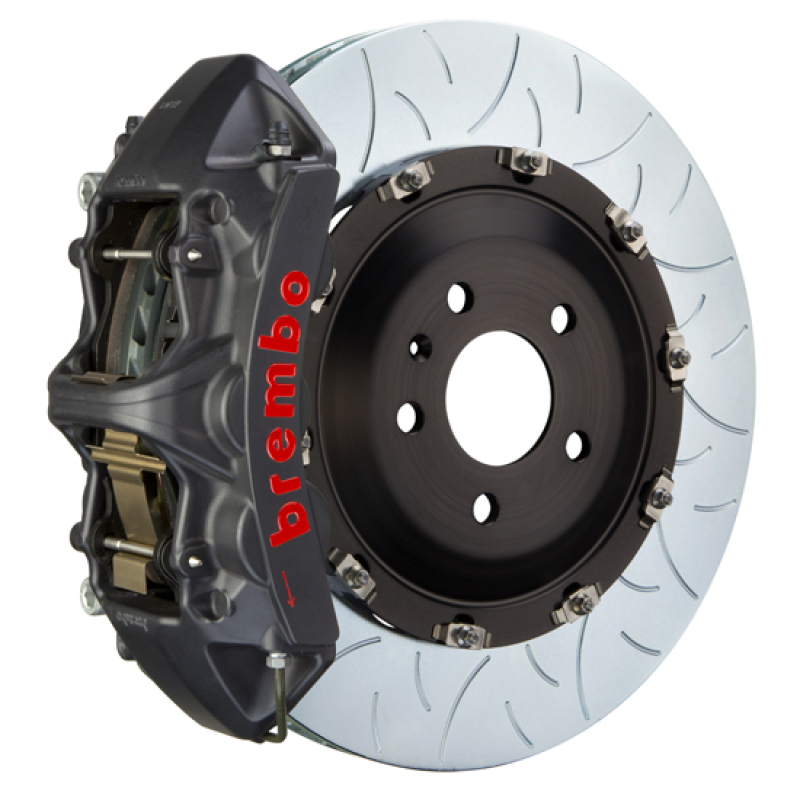 Brembo 04-10 5-Series (Excl. xDrive/M5) Fr GTS BBK 6Pist Cast 405x34 2pc Rotor Slot Type3-Black HA - 1N3.9513AS