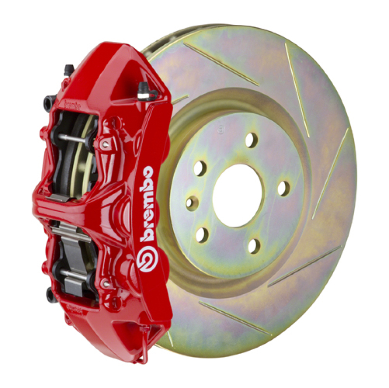 Brembo 10-15 Camaro V6 Front GT BBK 6 Piston Cast 355x32 1pc Rotor Slotted Type-1-Red - 1N5.8001A2