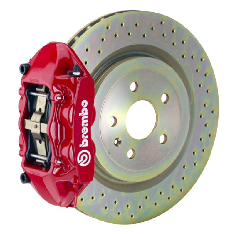 Brembo 66-89 911S/SC/Carrera Front GT BBK 4 Piston Cast 323x28 1pc Rotor Drilled-Red - 1P4.6001A2
