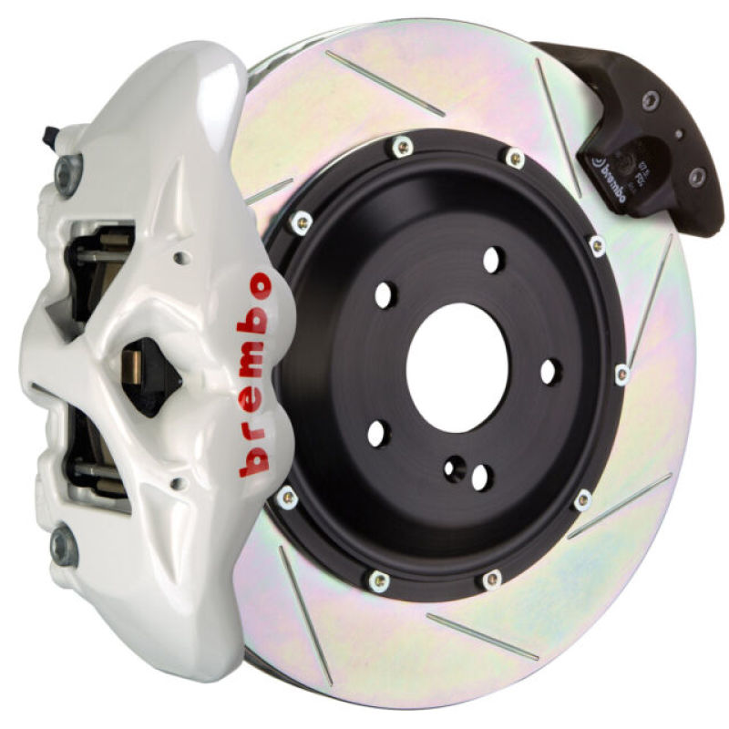 Brembo 06-09 997.1 GT3 Front GT BBK 6 Piston Cast 380x34 2pc Rotor Slotted Type3-White - 1T3.9015A6