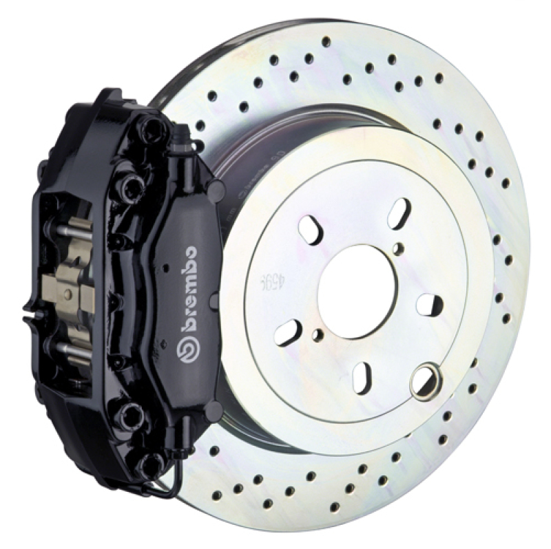 Brembo 66-89 911S/SC/Carrera Rear GT BBK 4 Piston Cast 2pc 309x28 1pc Rotor Drilled-Black - 2C4.5001A1